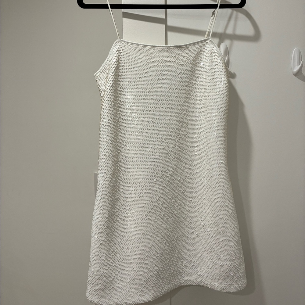 Abercrombie & Fitch White Slip Mini Dress Spaghetti Strap